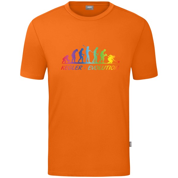 Motiv-T-Shirt "Kegler-Evolution" "Sonderedition" bunt