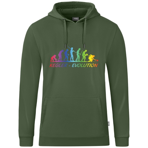Kids Motiv-Kapuzensweat "Kegler-Evolution" "Sonderedition" bunt