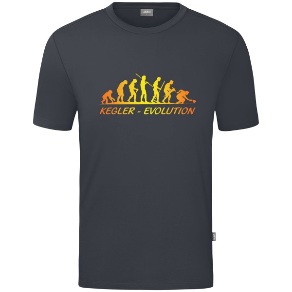 Kids Motiv-T-Shirt "Kegler-Evolution" gelb
